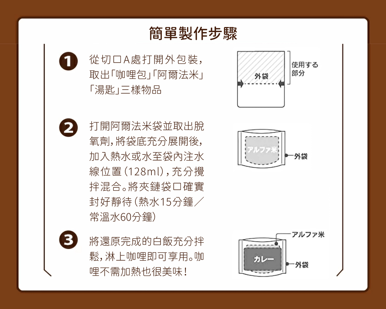 即食野菜咖哩說明